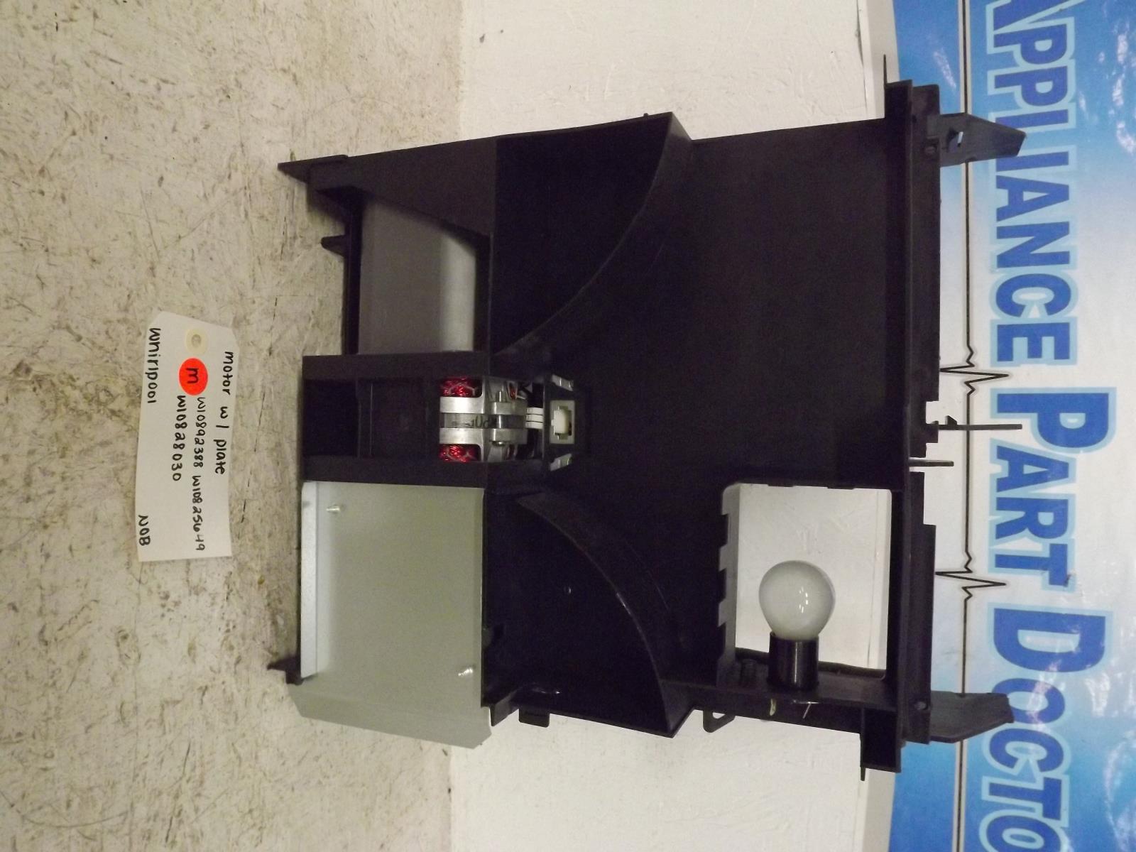 Whirlpool Microwave W10892388 W10825649 W10828030 Motor W/ Plate NOB Whirlpool Microwave W10892388 W10825649 W10828030 Motor W/ Plate NOB